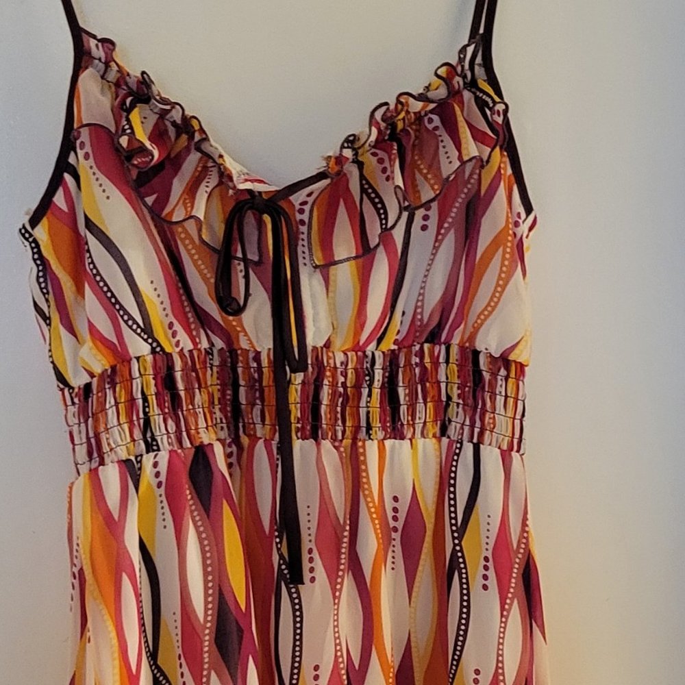 A multicolored  dress